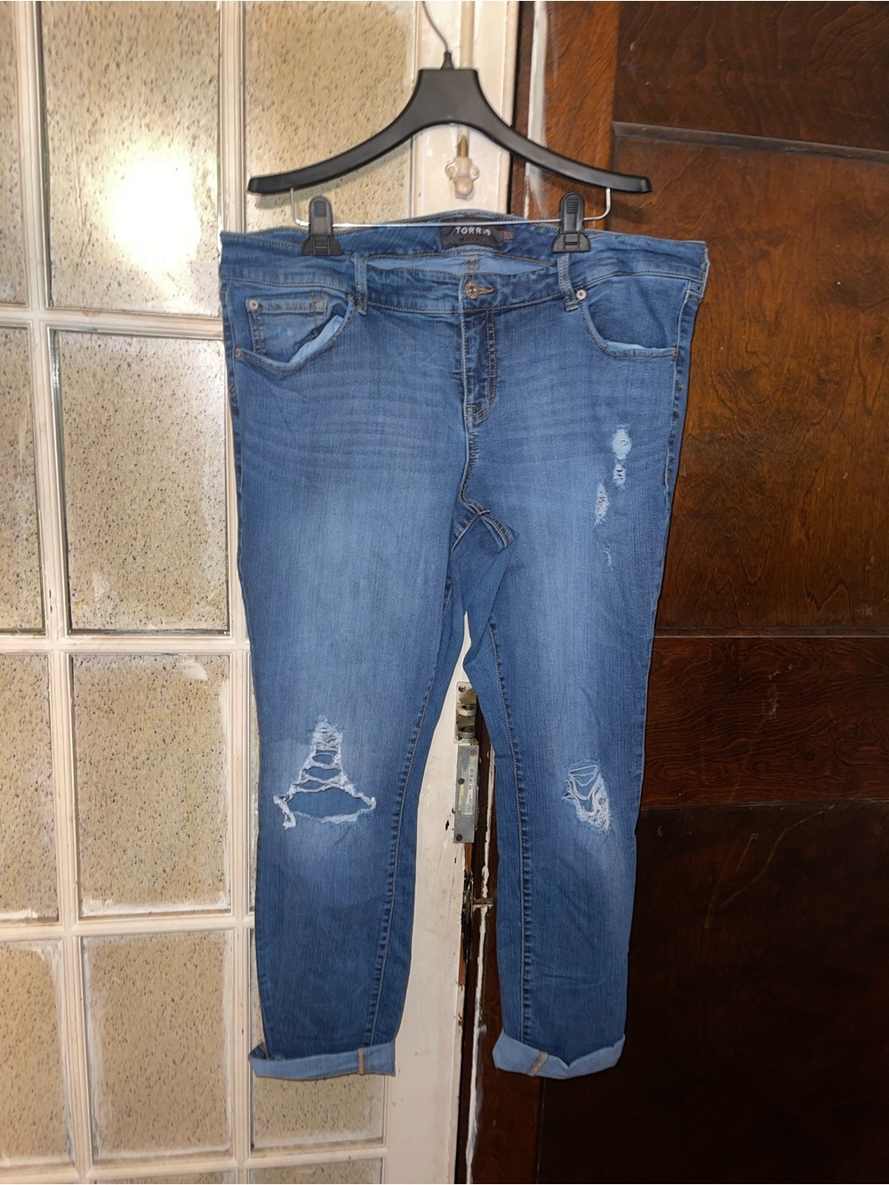 torrid Medium Blue Distressed Ankle Jeans - Sz 20R
